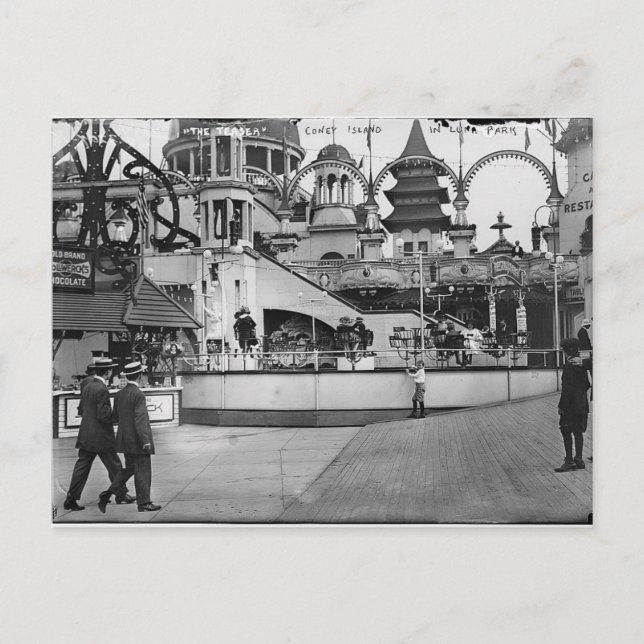 Carte Postale Photo vintage Coney Island (Devant)