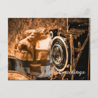 Carte Postale Photo vintage de deux enfants posant