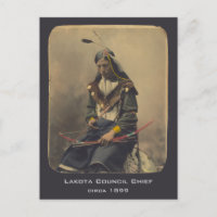 Photo vintage Native American Lakota Indian Chief