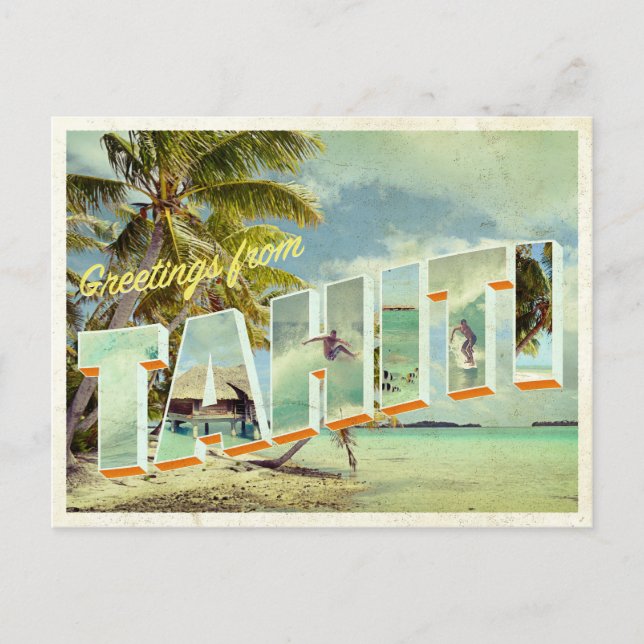 Carte postale photo vintage Tahiti (Devant)