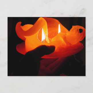 Carte Postale Photo Winter candle : Colette CHG