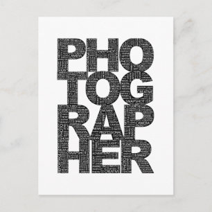 Carte Postale Photographe - Texte noir