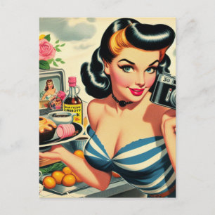 Carte Postale Photographe vintage Pin Up