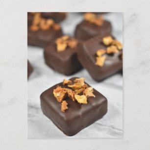 Carte Postale Photographie alimentaire Chocolat orange Bon Bon