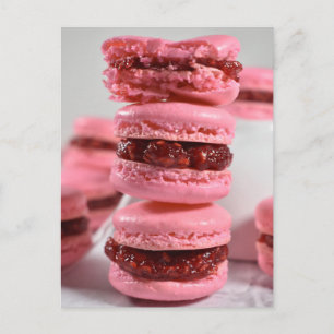 Carte Postale Photographie alimentaire Pile Macaron de confiture