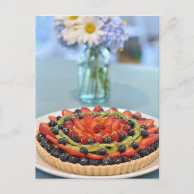 Carte Postale Photographie alimentaire Tarte aux fruits Pâtisser (Devant)