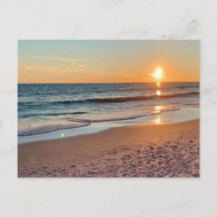Carte Postale Photographie de la côte au coucher du soleil sur G
