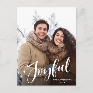 Carte Postale Photographie de Noël simple et moderne Salutation 