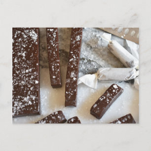 Carte Postale Photographie de nourriture Chocolat sel de mer Car