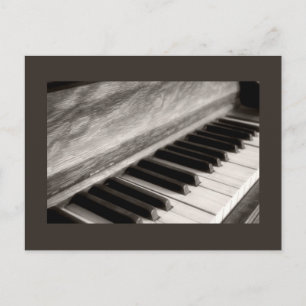 Carte Postale Photographie des touches de piano vintages