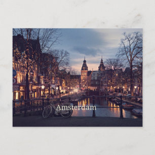 Carte Postale photographie du paysage urbain d'Amsterdam