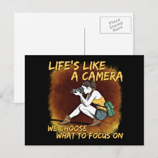 Carte Postale Photographie - La vie comme un appareil photo Phot (Devant / Derrière)