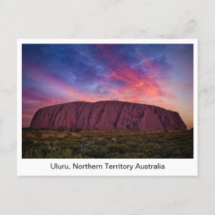 Carte Postale Photographie pittoresque - Uluru au coucher du sol