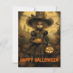 Carte Postale Photographie victorienne rétrospective Halloween m
