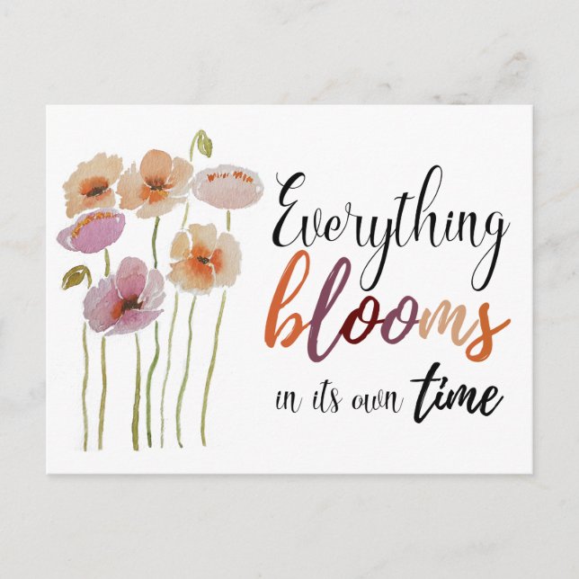 Carte Postale Photos aquarelle - Tout fleurit (Devant)