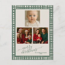 Photos de Noël au vert sauge avec Poinsettia