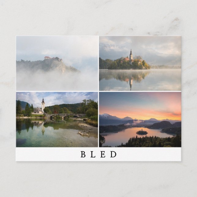 Carte Postale Photos de paysages de chaume en collage (Devant)