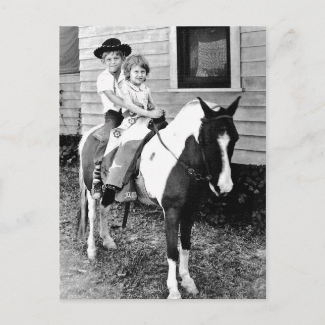 Carte Postale Photos de promenade à poney à retenir (Devant)
