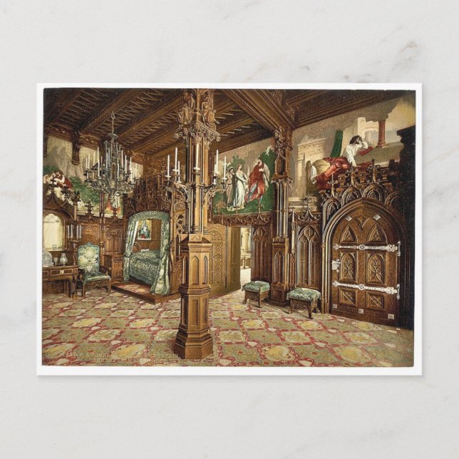 Carte Postale Photos de Tristan histoire, chambre, Neuschwanstei (Devant)