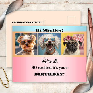 Carte Postale Photos drôles et fantaisistes pour un anniversaire