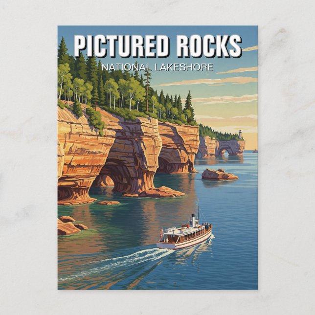 Carte Postale Photos Rocks Michigan Travel (Devant)