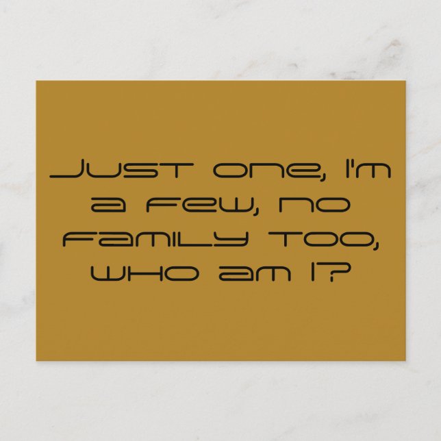 Carte Postale phrase de passe de clone club géométrique —one seu (Devant)