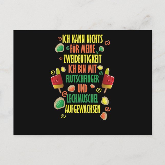 Carte Postale phrases équivoques / doigts glissants & coquille l (Devant)