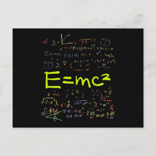 Carte Postale Physique et formules mathématiques EMC2