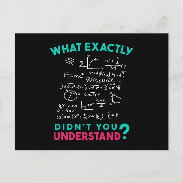 Carte Postale Physique Math Formule Plaisanterie (Devant)