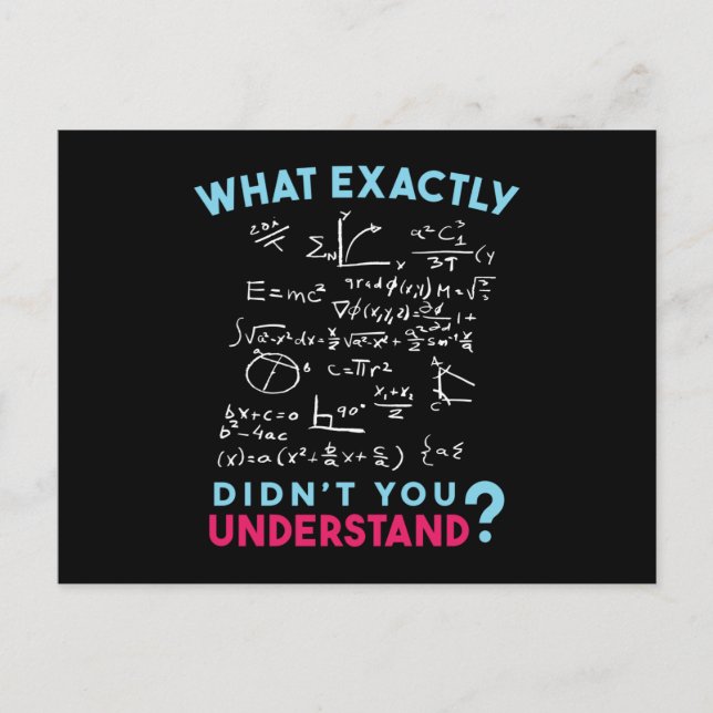 Carte Postale Physique Math Formule Plaisanterie (Devant)