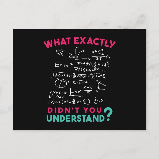 Carte Postale Physique Math Formule Plaisanterie (Devant)