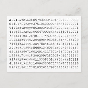 Carte Postale Pi Celebrate 3.14 Pi Day