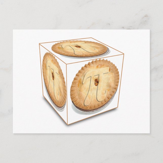 Carte Postale Pi Cubed (PIE CUBED) PI PIE CRUST (Devant)