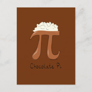 Carte postale Pi Cute Math Pi Jour Chocolat