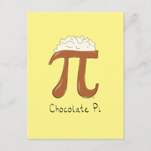 Carte postale Pi Cute Math Pi Jour Chocolat