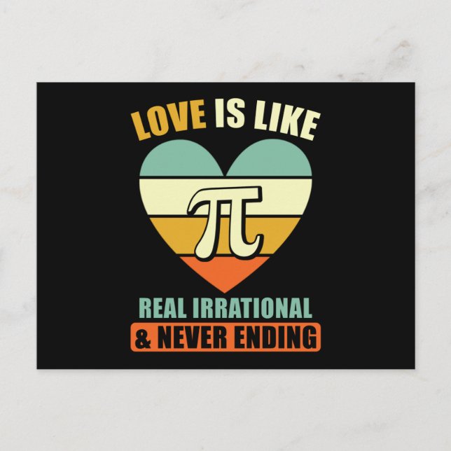 Carte Postale Pi Math Dit : (Devant)