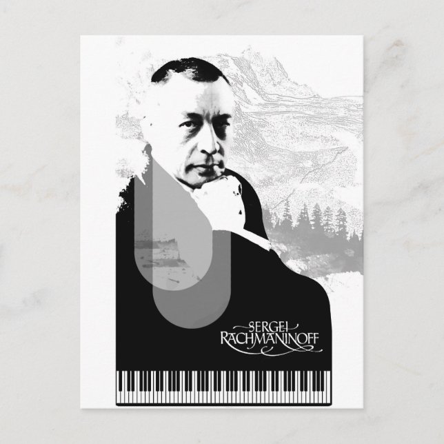 Carte Postale Pianiste (Devant)