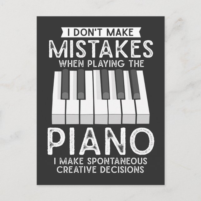Carte Postale Pianiste créatif, musicien de piano, témoin (Devant)