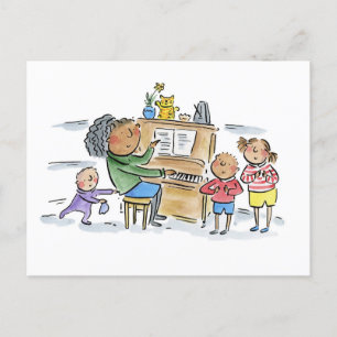 Carte Postale Piano
