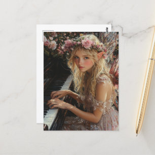Carte Postale Piano à jouer aux fées