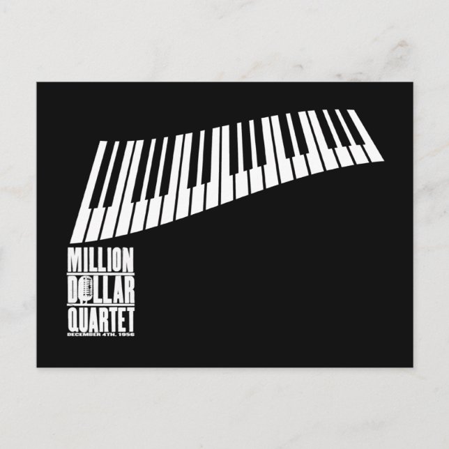 Carte Postale Piano du quatuor à millions de dollars - Blanc (Devant)