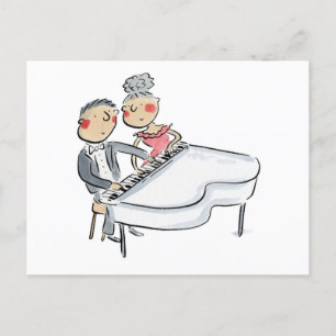 Carte Postale Piano Duet