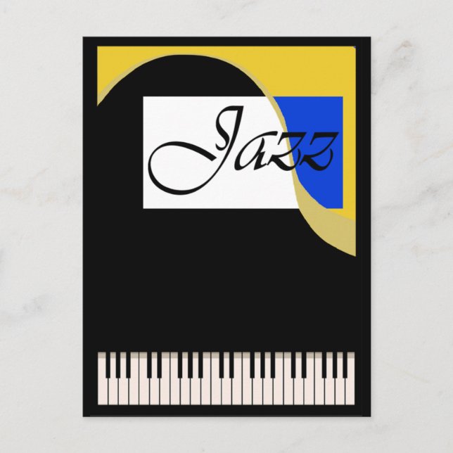 Carte Postale Piano Grand Jazz (Devant)