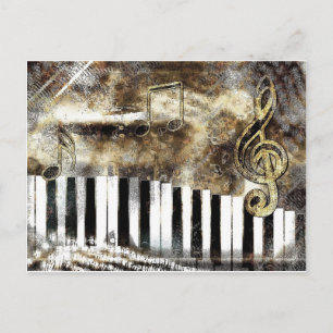 Carte Postale Piano Music