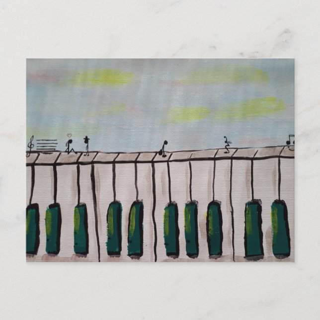 Carte Postale Piano People Postcard (Devant)