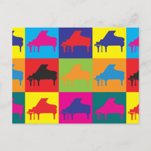 Carte Postale Piano Pop Art