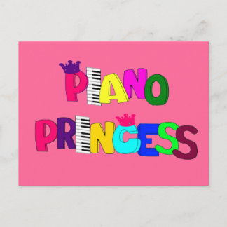 Carte Postale Piano Princess Card