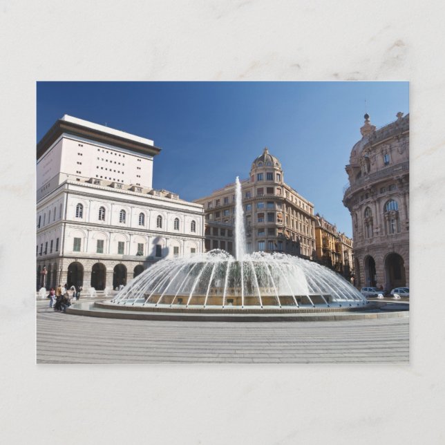 Carte Postale Piazza de Ferrari, Genova (Devant)