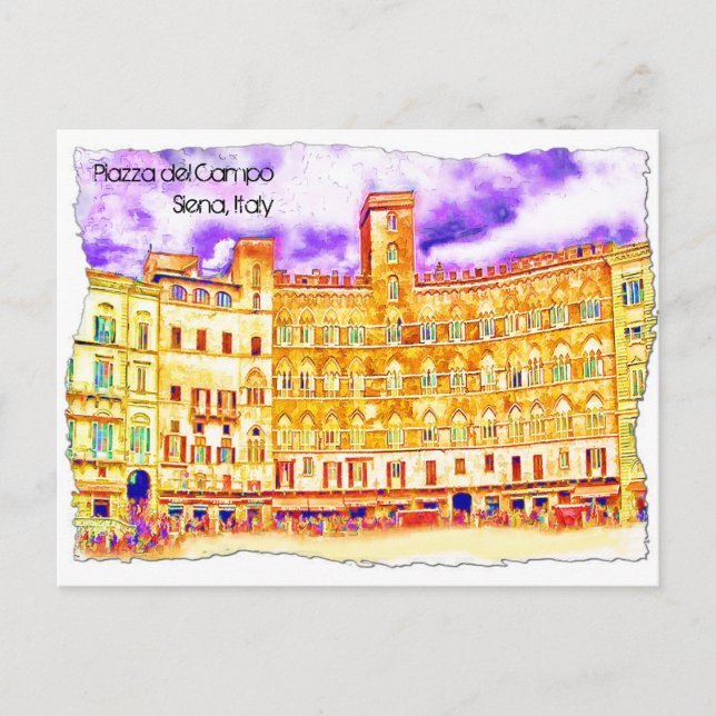 Carte Postale Piazza del Campo (Devant)