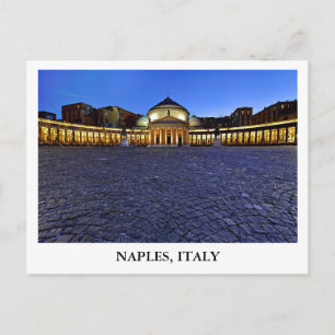Carte Postale Piazza del Plebiscito in Naples, Italy